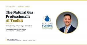 SEO Agency USA Founder and Chairman Jason Langella featured speaker graphic for LDC Gas Forums Northeast 2026 in Boston June 8-10 covering AI tools for natural gas