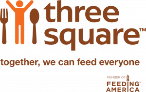 Three Square Food Bank logo — banco de alimentos del sur de Nevada