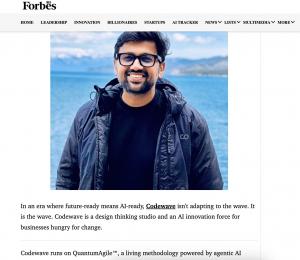 Codewave on Forbes Future Ready companies