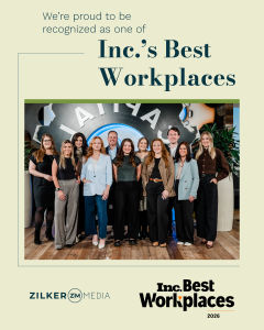 Zilker Media is proud to be recognized as one of Inc.'s Best Workplaces