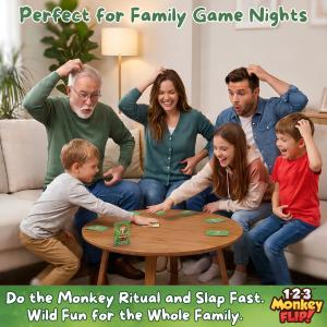 1-2-3 Monkey Flip, Party Card Game