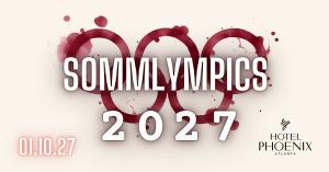 An image of the Sommlympics logo on a cream-colored background, accompanied by the date January 10, 2026 and the logo of Hotel Phoenix Atlanta