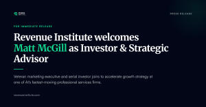 Revenue Institute welcomes Matt McGill as Investor & Strategic Advisor