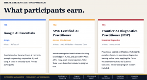 Frontier AI Enablement offers Google, AWS and Enterprise Diagnostics Certifications