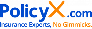 PolicyX logo for online insurance comparison, health insurance plans, claim support, and insurance advisory services