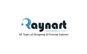RAYNART GRAPHICS & DESIGN logo offering Flex Banner Printing, LED Sign Boards, ACP Sign Boards, Vinyl Printing, and Branding Solutions in Ahmedabad