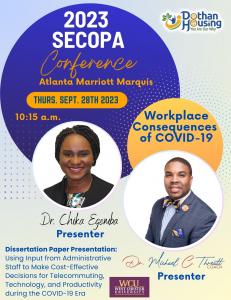 SeCOPA Conference Flyer_Dr. Egemba and Dr. Threatt_PHAs Embracing Technology