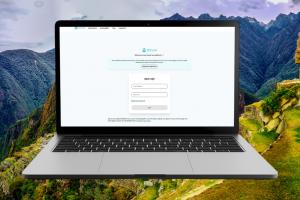 New Bamba Travel platform on a laptop