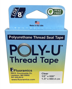 Blue and yellow Poly-U box with dispenser.
