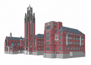 GPRS’ 3D BIM Model of the University of Chicago Divinity School in Chicago, Illinois.