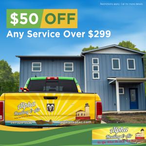$50 Off Any Service Over $299. Call for more details.