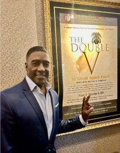 Live theater was one of Idrees Degas' passions and his dual role in the "Double V" received great reviews. Photo: Platinum Star PR