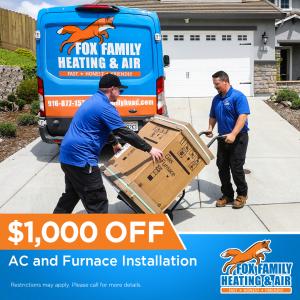 $1,000 Off AC and Furnace Installation. Restrictions may apply. Please call for more details.