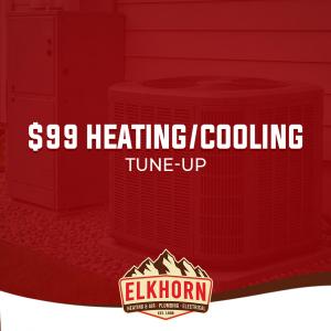 Elkhorn Heating, Air Conditioning, Plumbing & Electrical is offering a $99 Heating/Cooling Tune-Up