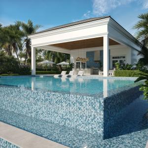 Signature Arctic Blue, 1" x 1" - Glass Tile available at AquaBluMosaics.com