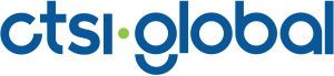 Blue text logo saying CTSI-Global with a lime green dot separating the words. The lettering is in a lowercase, sans-serif design. The "g" is shaped like a circle with an arc below it, which is the brandmark of the company.