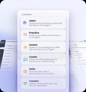 Image of CYPHER Agent modes, including learn, assess, coach, practice, skills, and career