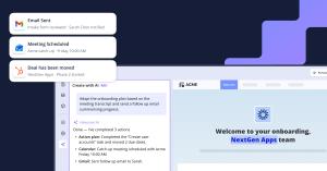 Valuecase AI – the agent can edit Spaces, write emaile, or schedule meetings.