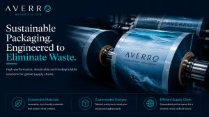 Averro sustainable packaging film rolls for dissolvable and biodegradable commercial supply-chain solutions.