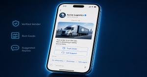 Tells RCS Business Messaging verified branded sender on iOS and Android