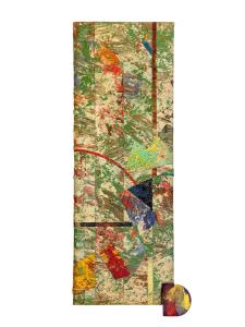 Acrylic-on-canvas and enamel-on-aluminum painting by Sam Gilliam (American, 1933-2022), titled To Braque with Ovals, 1982, signed, dated and titled on verso. Size: 72¾in x 29½in. Estimate: $40,000-$60,000