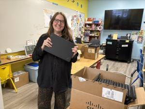 Mesa Water and T2 Group Computer Donation to School on Wheels
