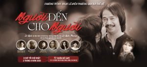 Concert poster for “Người Đến Cho Người,” featuring legendary Vietnamese singer Lê Uyên and artists performing a tribute to the music of Lê Uyên Phương at Buon Me Cafe in San Jose.