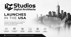 HLP Studios launch announcement featuring the company logo and branding in the United States.