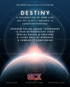 Promotional image for Destiny: A Celebration of Game Life at GCX 2026