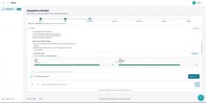 Helios Integration Builder screen identifying Slack and Anthology Engage as source and target systems with AI-assisted confidence scores.