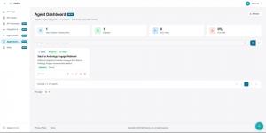 Helios Agent Dashboard showing a deployed Slack-to-Anthology Engage agent with total, deployed, runs-today, and error-rate metrics.