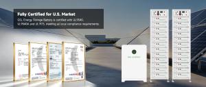 GSL R60 high-voltage battery system has obtained UL9540, UL9540A, UL1973, fully complying with local standards for fire safety, grid interconnection, project acceptance and insurance in the U.S.