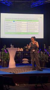 Anastasiia Sosyniuk speaking at Vitalis