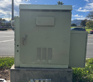 Utility Box – Sidewalk-Facing View Before Art Wrap