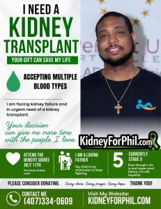 Kidney For Phil Benefit Soiree Flyer