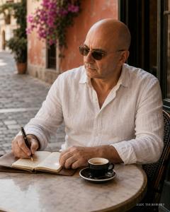 Author Alex Thornbury, photographed in Palma de Mallorca, June 2026