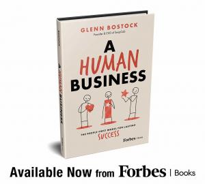 A Human Business by Glenn Bostock book cover image, book launch announcement.