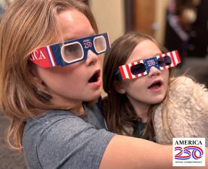 All ages can enjoy the Officially licensed America250 “American Eyes” 3D fireworks glasses, offering an enhanced and immersive viewing experience at celebrations nationwide.