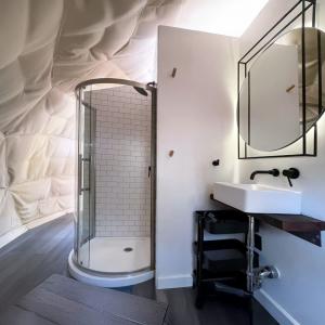 luxury glamping dome interior