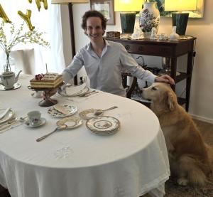 Felix Nikolas Prehn, Goat Academy founder & his adopted golden retriever Winston