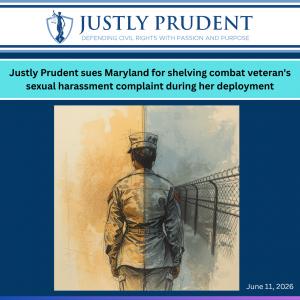 A split-light composition of an African American female soldier in OCP standing at parade rest, the left half of the frame washed in warm desert gold, the right half in cold institutional shadow with the faint suggestion of razor-wire fencing.