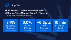 KLAS ROI Validations: 84% Charge Lag Reduced; 6.0% Pay Per Claim Up; +6.3 pts HCC Recapture; 10 min Coding Time Saved