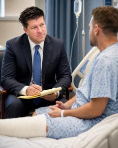 Attorney DeSalvo visiting a client