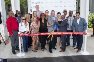 Officials & Community leaders cut the ribbon for the grand opening of Provident Place, senior housing in Pompano Beach.