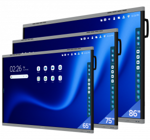 Clear Touch 6000 Nova series interactive displays, available in 65", 75", and 86" screen sizes