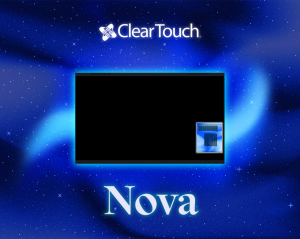 A silhouette of the Clear Touch Nova panel with the display's Core Module highlighted within the panel.