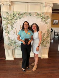 Kathy Receives Her Plaque