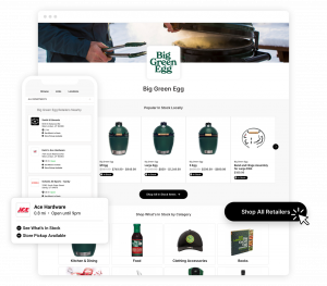 Locally's Agentic Storefronts Example Representing Big Green Egg