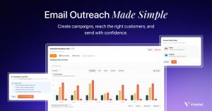 VitaMail V5 dashboard showing campaign creation, lead matching, inbox management, and email campaign performance metrics.