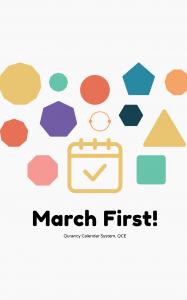 March First: Qurancy Calendar System by Qurancy Coorporation QCE, available from Spines